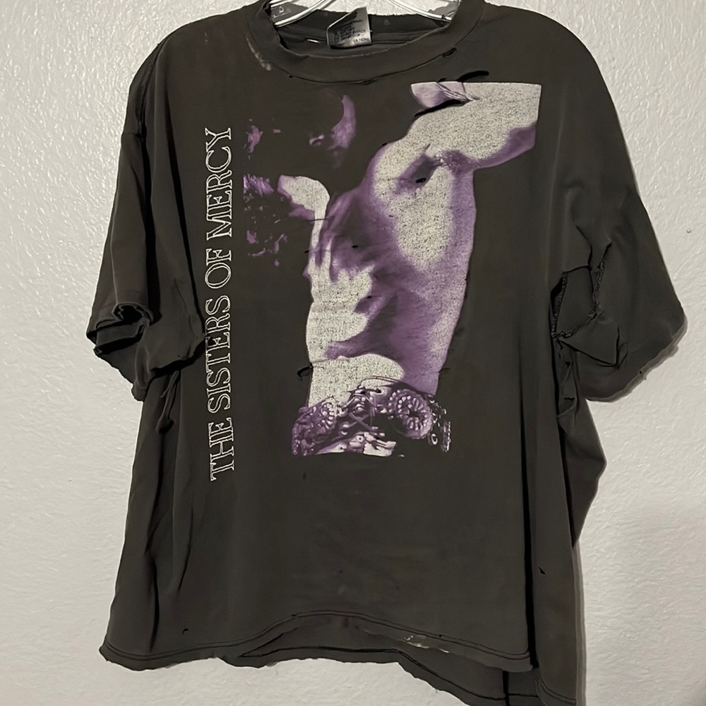 Vintage Distressed Goth/Industrial Band T-Shirt - Sisters of Mercy - Unisex XL